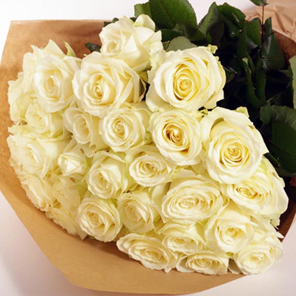 Bouquet de roses blanches Avalanche