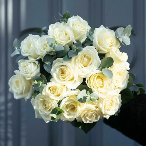 Bouquet de roses blanches