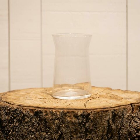 Vase en verre becher