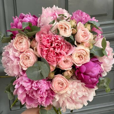 bouquet ode à maman nuances de rose