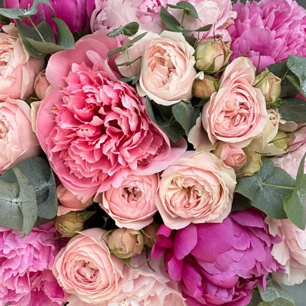 bouquet ode à maman nuances de rose